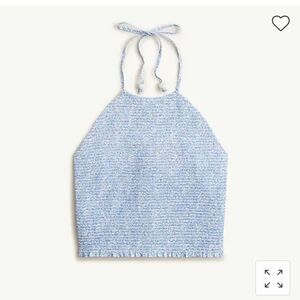 J Crew Smock Organic Cotton Halter Top in Liberty® Jacqueline Blossom Fabric NWT